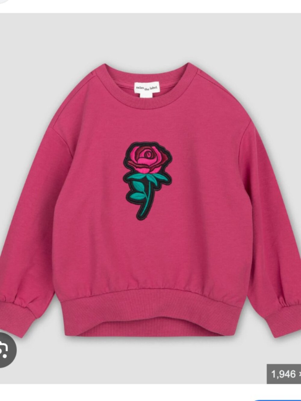 🌹💖 Miles the Label Rose Sweater – Deep Pink – Kids Size 3Y 💖🌹